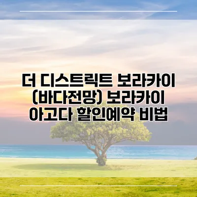 더 디스트릭트 보라카이 (바다전망) 보라카이 아고다 할인예약 비법