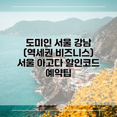 도미인 서울 강남 (역세권 비즈니스) 서울 아고다 할인코드 예약팁