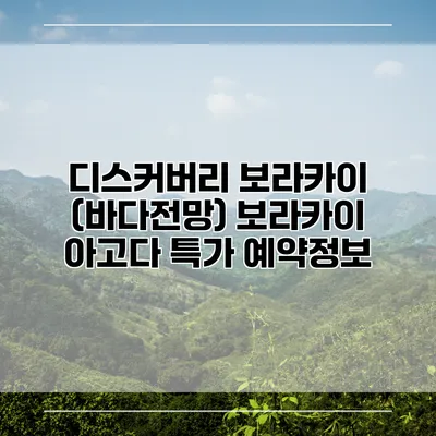 디스커버리 보라카이 (바다전망) 보라카이 아고다 특가 예약정보
