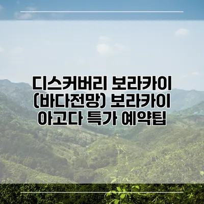 디스커버리 보라카이 (바다전망) 보라카이 아고다 특가 예약팁