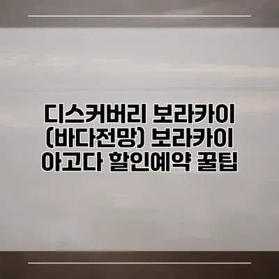 디스커버리 보라카이 (바다전망) 보라카이 아고다 할인예약 꿀팁