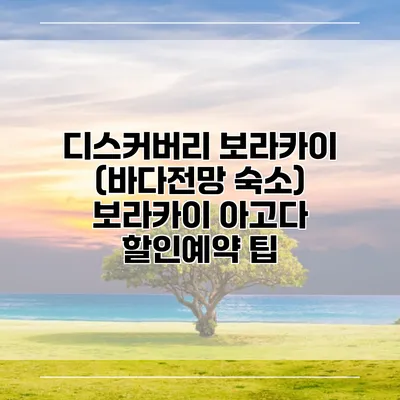 디스커버리 보라카이 (바다전망 숙소) 보라카이 아고다 할인예약 팁