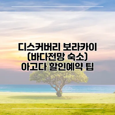 디스커버리 보라카이 (바다전망 숙소) 아고다 할인예약 팁