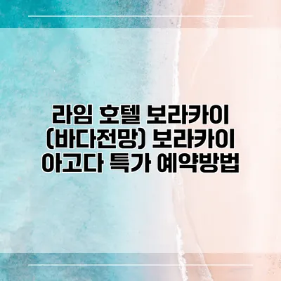 라임 호텔 보라카이 (바다전망) 보라카이 아고다 특가 예약방법
