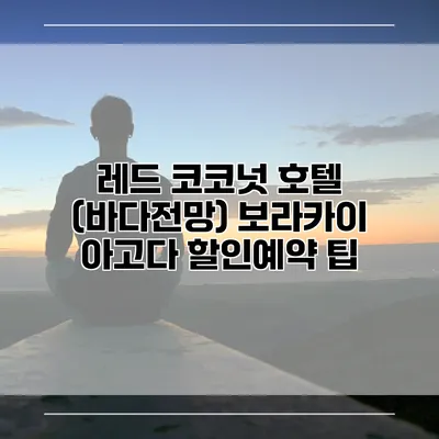 레드 코코넛 호텔 (바다전망) 보라카이 아고다 할인예약 팁