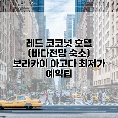 레드 코코넛 호텔 (바다전망 숙소) 보라카이 아고다 최저가 예약팁