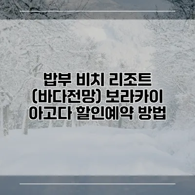 밥부 비치 리조트 (바다전망) 보라카이 아고다 할인예약 방법