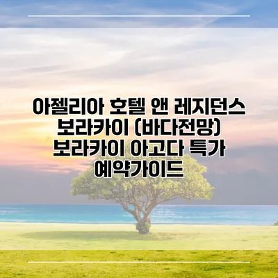 아젤리아 호텔 앤 레지던스 보라카이 (바다전망) 보라카이 아고다 특가 예약가이드