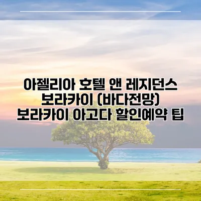 아젤리아 호텔 앤 레지던스 보라카이 (바다전망) 보라카이 아고다 할인예약 팁