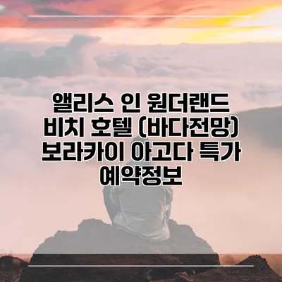 앨리스 인 원더랜드 비치 호텔 (바다전망) 보라카이 아고다 특가 예약정보