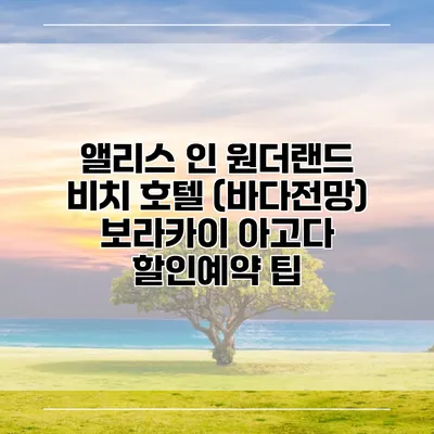 앨리스 인 원더랜드 비치 호텔 (바다전망) 보라카이 아고다 할인예약 팁