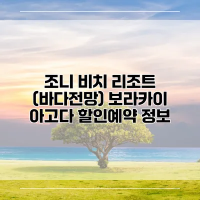 조니 비치 리조트 (바다전망) 보라카이 아고다 할인예약 정보