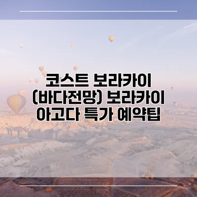 코스트 보라카이 (바다전망) 보라카이 아고다 특가 예약팁