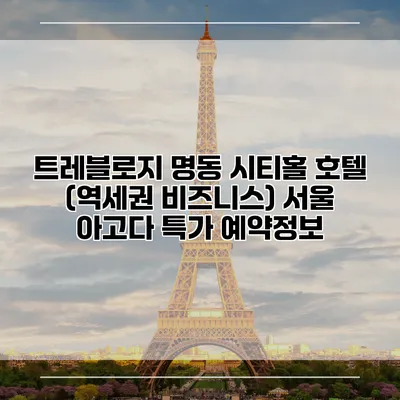 트레블로지 명동 시티홀 호텔 (역세권 비즈니스) 서울 아고다 특가 예약정보
