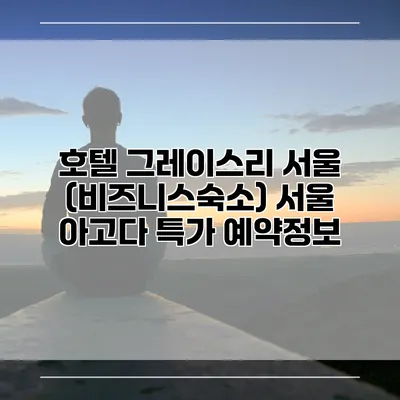 호텔 그레이스리 서울 (비즈니스숙소) 서울 아고다 특가 예약정보