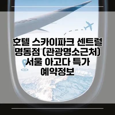 호텔 스카이파크 센트럴 명동점 (관광명소근처) 서울 아고다 특가 예약정보
