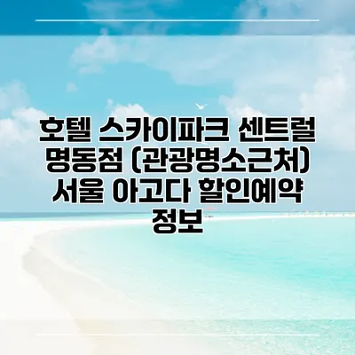 호텔 스카이파크 센트럴 명동점 (관광명소근처) 서울 아고다 할인예약 정보